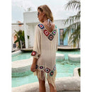 Crochet Chiffon Tassel Swimsuit Cover Up For The Beach Which Looks Stunning in Pool Party and etc. - ibuyxi.com