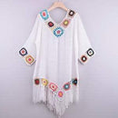 Crochet Chiffon Tassel Swimsuit Cover Up For The Beach Which Looks Stunning in Pool Party and etc. - ibuyxi.com