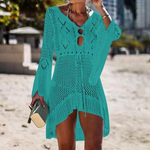 Crochet Cover Up Dress, iBuyXi.com online shopping store for women clothing, bohemian dress, handmade crochet dress, bikini cover up, beach dress, pool party dress, stylish crochet dress, fashionista dress