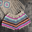 Crochet Tassel Bikini Suit Knitted Swimsuit Halter Bra Tassel Top Stripe Shorts Biquini 2 Piece Set Summer Beach Bathing Suit, iBuyXi.com, beach dresses, bikini sets, summer collection, women clothing