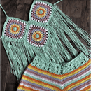 Crochet Tassel Bikini Suit Knitted Swimsuit Halter Bra Tassel Top Stripe Shorts Biquini 2 Piece Set Summer Beach Bathing Suit, iBuyXi.com, beach dresses, bikini sets, summer collection, women clothing