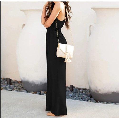 Cropped Top Wide Leg Trouser Sling Up Backless Jumpsuit,Spring Dress Beading Pleated Elegant Party Dress Belted Loose Oversized Plus Size Women Clothing ,iBuyXi.com
