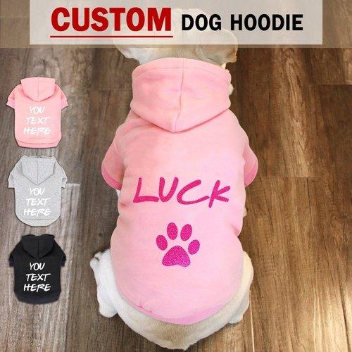 Custom Dog Cat Clothes, Pet Hoodie Jersey, Personalized Name Number Hoodies Clothes for Small Large Dogs, Sweat Shirt,  iBuyXi.com