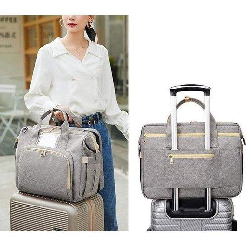 3 In 1 Diaper Bag With Changing Bed, Baby Diaper Changing Bag, Visit iBuyXi.com for Online Shopping and Shop the Unique Selection, Mommy Baby Bag, Travel Diaper Backpack, Foldable Bed Baby Diaper Bag, Stroller Foldable Diaper Bag, Mini Crib Diaper Bag, Multifunction Baby Foldable Crib.