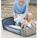 3 In 1 Diaper Bag With Changing Bed, Baby Diaper Changing Bag, Visit iBuyXi.com for Online Shopping and Shop the Unique Selection, Mommy Baby Bag, Travel Diaper Backpack, Foldable Bed Baby Diaper Bag, Stroller Foldable Diaper Bag, Mini Crib Diaper Bag, Multifunction Baby Foldable Crib.