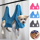 Dog Cat Hammock Soft Flannel Pet, Grooming Restraint Bag, Hammock for Small and Medium Dogs, with 2 Hooks, Blue S, iBuyXi.com