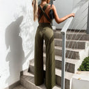 Elegant V-Neck Bandage Hollow Out Straps Jumpsuit,Size Patchwork Causal Dress Loose Oversized Maxi Irregular Dresses, Plus Size Beading,  Spring Dress Beading Pleated Elegant Party Dress Belted Loose Oversized Plus Size Women Clothing ,iBuyXi.com