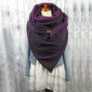 Solid Dot Printing Button Soft Wrap Scarf, iBuyXi.com, Online shopping store, women clothing, winter scarf, stylish shawl, free shipping, wrap scarf, casual design scarf