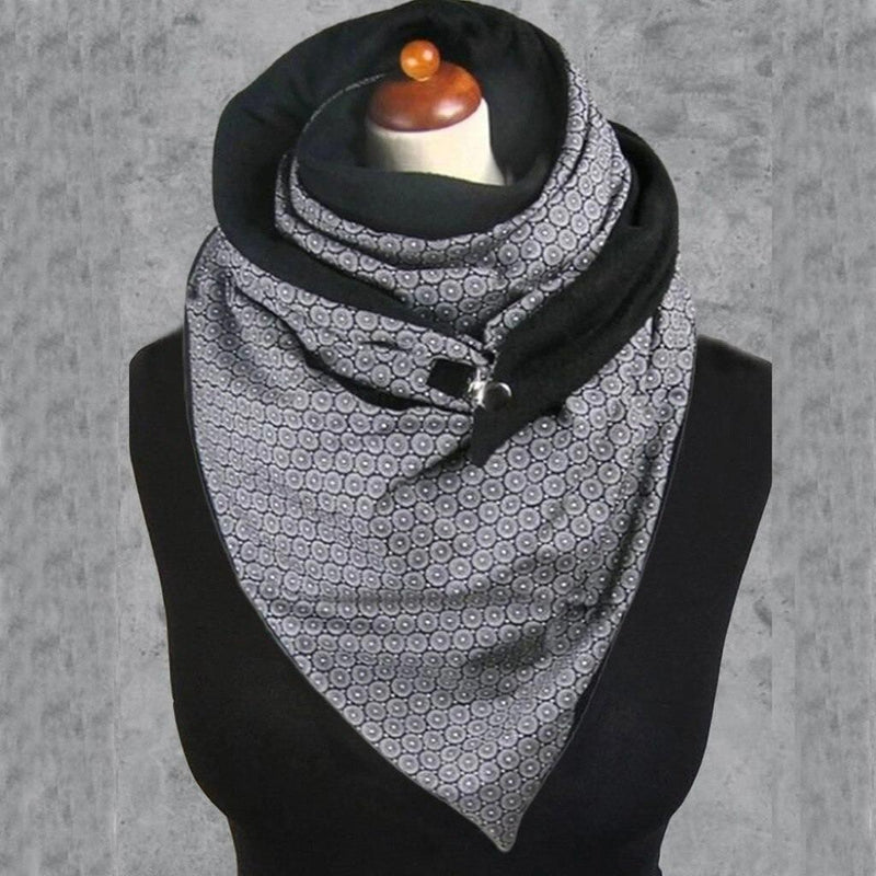 Solid Dot Printing Button Soft Wrap Scarf, iBuyXi.com, Online shopping store, women clothing, winter scarf, stylish shawl, free shipping, wrap scarf, casual design scarf