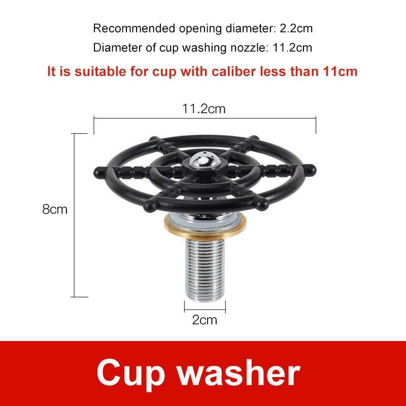 Faucet Glass Rinser for Kitchen Sink Automatic Cup Washer Bar Glass Rinser  Coffee Pitcher Wash Cup Tool Kitchen Sink Accessories