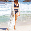 Floral Lace Patchwork Kimono Beach Cover Up - iBuyXi.com