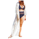 Three Quarter Floral Lace Crochet Kimono Bikini Cover Up, iBuyXi.com, Beach Dress, Bikini Cover Up, Women Clothes, Summer