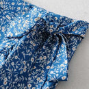 Floral Print Bow Sheath Crop, Top Ruffles Mini Skirt Set, Sexy Floral Print Beach Party, Two Piece Set Women Bow Sheath, Lady Crop Tops Ruffles, iBuyXi.com