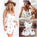 New Fashion V-neck Floral Print Cami Romper, Unique Selection Of Summer Collection, iBuyXi.com, women clothing, playsuits, mini dress, free shipping
