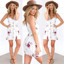 New Fashion V-neck Floral Print Cami Romper, Unique Selection Of Summer Collection, iBuyXi.com, women clothing, playsuits, mini dress, free shipping