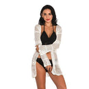 Floral Printed Bikini Cover Up With Lace Hollow Crochet Which Looks Elegant In Pool Party. - ibuyxi.com