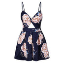 Floral Printed V-Neck Bodycon Romper, iBuyXi.com, Mini dresses, beach dresses, summer collection, women outfits, playsuits, jumpsuits, cute rompers, summer outfits, spring outfits