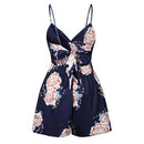 Floral Printed V-Neck Bodycon Romper, iBuyXi.com, Mini dresses, beach dresses, summer collection, women outfits, playsuits, jumpsuits, cute rompers, summer outfits, spring outfits