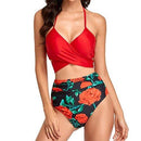 Floral Push Up Padded Bra High Waisted Bathing suit , iBuyXi.com, tankini set, summer collection, summer outfits, swimwear, bathing suits, unique design bathing suit, Brazilian style swimwear 