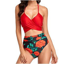 Floral Push Up Padded Bra High Waisted Bathing suit , iBuyXi.com, tankini set, summer collection, summer outfits, swimwear, bathing suits, unique design bathing suit, Brazilian style swimwear 