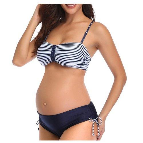 Flower Printed Maternity Swimsuit Bikini Tankinis Which Looks Stunning In Pregnancy Period. - ibuyxi.com