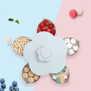 Flower Shape Rotating Candy Storage Box, household online shopping, iBuyXi.com, table decoration, living room decoration, living room table accessories, nuts table holder