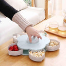 Flower Shape Rotating Candy Storage Box, household online shopping, iBuyXi.com, table decoration, living room decoration, living room table accessories, nuts table holder