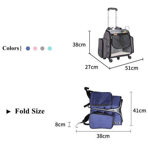 Foldable Transparent Breathable Traveling Cat Carrier With Water Supply, ibuyxi.com