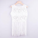 Fringe Lace Tassels Beach Cover Up With Cape Tops And Blouses Ideal To Wear As Swimsuit Cover-Up. - ibuyxi.com