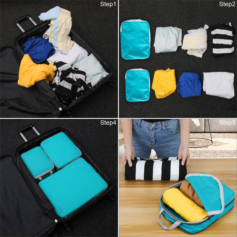 Gonex Travel Suitcase, Visit iBuyXi.com for Online Shopping and Shop the Unique Selection, Luggage Organizer, Hanging Ziplock Storage Bag, Clothing Compression Cubes, Portable Carry on Luggage, Carry on, Organizer. 