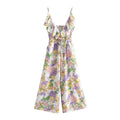 Boho V-Neck Floral Print Sleeveless Backless Ruffle Jumpsuits,Loose Maxi, Spring Dress Beading Pleated Wide Leg V-Neck High Waist Lace Up Jumpsuit,Boho Floral Print Deep V-Neck Butterfly Mini Dress,Elegant Party Dress Belted Loose Oversized Plus Size Women Clothing ,iBuyXi.com