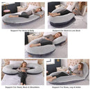 Pregnant Women Body U Shape Sleeping Support Pillow,100% Cotton Pillowcase Maternity Pillows Pregnancy Side Sleepers, iBuyXi.com 