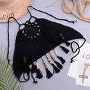 Bikini knitting Swimsuit Crochet Bohemia Style Off Shoulder High Neck , Swimwear, Swim dress, Swimsuit Top Print Flamingo Bathing Suit, iBuyXi.com