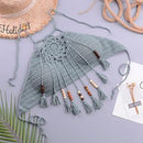 Bikini knitting Swimsuit Crochet Bohemia Style Off Shoulder High Neck , Swimwear, Swim dress, Swimsuit Top Print Flamingo Bathing Suit, iBuyXi.com