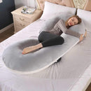 Pregnant Women Body U Shape Sleeping Support Pillow,100% Cotton Pillowcase Maternity Pillows Pregnancy Side Sleepers, iBuyXi.com 