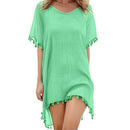 Chiffon Tassels Cover Up - iBuyXi.com, beach dress, women clothing, beach cover up, bikini cover up