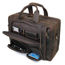 Vintage Crazy Horse Leather Tote Portfolio Handbag, ibuyxi.com