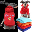 Custom Dog Cat Hoodie, Personalized Pet French Bulldog Name Hoodies Clothes, Cotton Puppy Coat Clothing For Small Medium Large Dog, Small Medium Large Dogs (L, Orange), iBuyXi.com