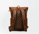 Cowhide Leather Large Capacity Travel Retro Backpack, ibuyxi.com