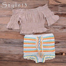 Handmade Crochet Bikini Set With High Wasit And Tank Top Hot Pants Ideal Choice For Summer Season. - ibuyxi.com