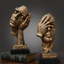 Retro Mask Figurines Home Decor Sculpture