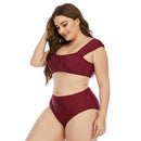 Plus Size Push Up High Waist Bathing Suit, iBuyXi.com, Plus Size Swimsuits, Plus Size Women Clothing, Plus Size Bikini Suit