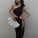 Sleeveless Backless Cutout Split Gown Maxi Dress, ibuyxi.com