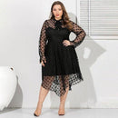 4XL 5XL Plus Size Party Dress, Summer Mesh See Through, Long Sleeve Polka Dot, Sexy Club Dress Black Maxi Long Dresses, Plus Size Lace, Mesh Long Sleeve Polka Dot Maxi Dress Beach Dress, High Waist Maxi Long Dresses, Loose but Curvy, Flowy well, Cute and Elegant,iBuyXi.com