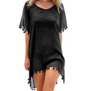 Chiffon Tassels Cover Up - iBuyXi.com, beach dress, women clothing, beach cover up, bikini cover up