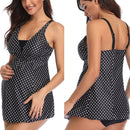 Polka Dot Printed Maternity Tankini Set, iBuyXi.com, Pregnancy swimsuit, summer bathing suits 