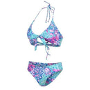 Butterfly Floral Printed Bikini, iBuyXi.com, women beachwear, Brazilian bikini, cute colorful bikini, women swimsuits, summer outfit, bikini set for sale, blue bikini, butterfly bikini 