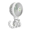 Mini Portable Hanging Adjustable Handheld, Baby Car Fan with Flexible Tripod Attachable to Stroller, Student Bed, Battery Operated Desk Fan with USB Port, USB Charging Fan Cooler iBuyXi.com