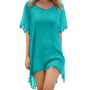 Chiffon Tassels Cover Up - iBuyXi.com, beach dress, women clothing, beach cover up, bikini cover up