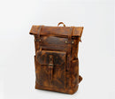 Cowhide Leather Large Capacity Travel Retro Backpack, ibuyxi.com